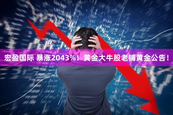 宏盈国际 暴涨2043%！黄金大牛股老铺黄金公告！