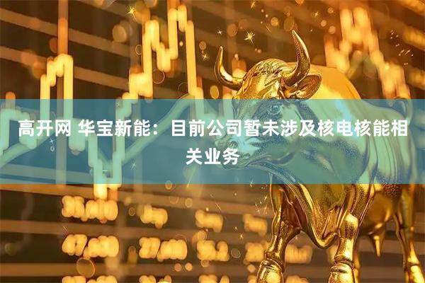 高开网 华宝新能：目前公司暂未涉及核电核能相关业务