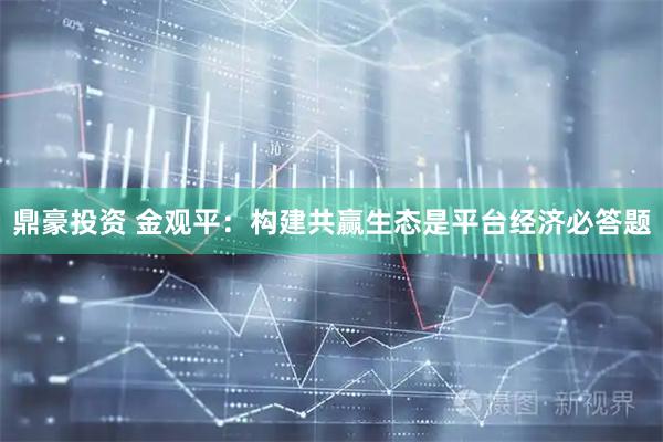 鼎豪投资 金观平：构建共赢生态是平台经济必答题