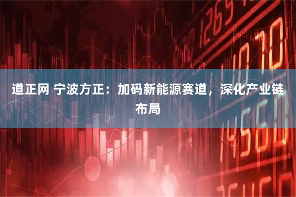 道正网 宁波方正：加码新能源赛道，深化产业链布局