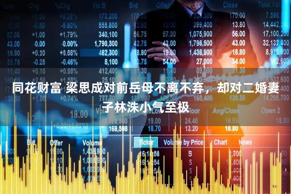 同花财富 梁思成对前岳母不离不弃，却对二婚妻子林洙小气至极